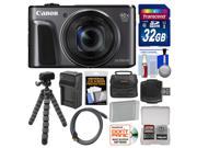 Canon PowerShot SX720 HS Wi Fi Digital Camera with 32GB Card Case Battery Charger Flex Tripod Kit