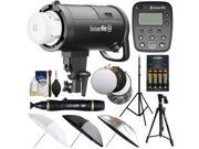 Interfit S1 500ws HSS TTL IGBT Studio Flash Strobe Monolight with TTL Remote Tripod Light Stand 3 Umbrellas 5 Reflector Disks Kit for Nikon