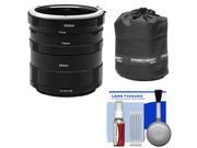 Vivitar Macro Manual Extension Tube Set for Canon EOS Cameras with Lens Pouch Cleaning Kit