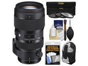 Sigma 50 100mm f 1.8 Art DC HSM Zoom Lens with 3 Filters Case Kit for Canon EOS Digital SLR Cameras