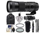 Sigma 150 600mm f 5.0 6.3 Contemporary DG OS HSM Lens 1.4x Teleconverter Backpack Lens Pouch Monopod 2 Filters Kit for Nikon DSLR Camera