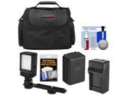 Essentials Bundle for Panasonic V160 V180 V380 V770 VX981 W570 W580 WX970 WXF991 Camcorder Battery Charger Case LED Video Light Kit