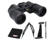 Nikon Aculon A211 8x42 Binoculars with Case with Harness Strap Tripod Adapter Monopod FogKlear Cloth Kit