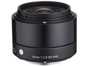 Sigma 19mm f 2.8 DN Lens for Sony E Mount Micro 4 3s Black