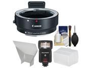 Canon EF EOS M Mount Adapter EF Lens to EF M EOS Camera with Flash Diffuser Reflector Kit