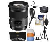 Sigma 50mm f 1.4 ART DG HSM Lens with USB Dock 3 Filters Tripod Strap Diffusers Kit for Canon EOS Digital SLR Cameras