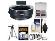 Canon EF EOS M Mount Adapter EF Lens to EF M EOS Camera with Flashlight Keychain Tripod Kit