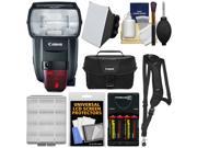 Canon Speedlite 600EX II RT Flash with Case Batteries Charger Soft Box Sling Strap Kit fro EOS Digital SLR Cameras