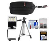 Precision Design PD DVC30 Video Camera Camcorder Case with LED Video Light Tripod Accessory Kit