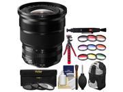 Fujifilm 10 24mm f 4.0 XF R OIS Zoom Lens with 3 UV CPL ND8 9 Colored Filters Sling Backpack Flex Tripod Kit