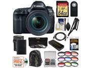 Canon EOS 5D Mark IV 4K Wi Fi Digital SLR Camera EF 24 70mm f 4L IS USM Lens 64GB SD Card Battery Charger Backpack 12 Filters Strap Kit