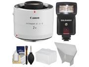 Canon EF 2x Extender III Lens Teleconverter with Flash LED Video Light Diffuser Bounce Reflector Kit