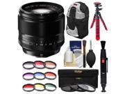Fujifilm 56mm f 1.2 XF R Lens with 3 UV CPL ND8 Colored Filters Backpack Tripod Kit