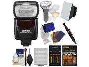 Nikon SB 700 AF Speedlight Flash with Soft Box Diffuser Bouncer Color Gels Batteries Charger Lighting DVD Kit