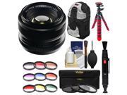 Fujifilm 35mm f 1.4 XF R Lens with 3 UV CPL ND8 Colored Filters Backpack Tripod Kit