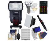 Canon Speedlite 600EX II RT Flash with Soft Box Diffuser Bouncer Color Gels Batteries Charger Kit