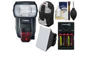 Canon Speedlite 600EX II RT Flash with Case Batteries Charger Soft Box Kit