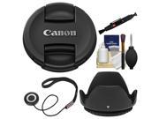 Canon E 77II 77mm Snap On Lens Cap with Hood CapKeeper Cleaning Kit