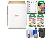 Fujifilm Instax SHARE SP 2 Instant Film Wi Fi Smartphone Printer Gold with 40 Color Prints 10 Rainbow Prints Battery Charger Kit