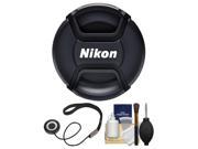 Nikon LC 62 62mm Snap On Lens Cap with Cap Keeper Lens Cleaning Kit