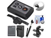 Nikon ML L6 Wireless Shutter Release Remote Control with AA 13 Wristband EN EL12 Battery Charger Handlebar Mount Selfie Stick Kit for KeyMission 170