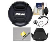 Nikon LC 52 52mm Snap On Lens Cap with Lens Hood Cap Keeper Lens Cleaning Kit