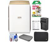 Fujifilm Instax SHARE SP 2 Instant Film Wi Fi Smartphone Printer Gold with 20 Color Prints Battery Charger Custom Foam Case Kit