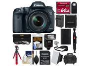 Canon EOS 7D Mark II Digital SLR Camera 18 135mm IS USM Lens Wi Fi Adapter 64GB Card Case Flash Battery Charger Tripod Filters Kit