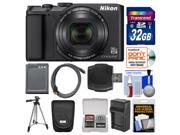 Nikon Coolpix A900 4K Wi Fi Digital Camera Black with 32GB Card Case Battery Charger Tripod Kit