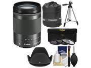 Canon EF M 18 150mm f 3.5 6.3 IS STM Zoom Lens Graphite with Pouch Tripod 3 UV CPL ND8 Filters Kit