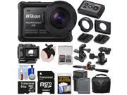Nikon KeyMission 170 Wi Fi Shock Waterproof 4K Video Action Camera Camcorder Remote Underwater Housing Action Mounts 64GB Card Battery Charger C