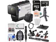 Sony Action Cam FDR X3000R Wi Fi GPS 4K HD Video Camera Camcorder Live View Remote Shooting Grip Tripod Action Mounts 64GB Card Battery Backpack Kit