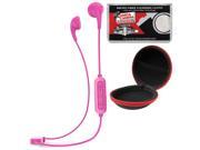 iLuv Bubble Gum Air Inner Ear Bluetooth Headphones Pink with Earbuds Case Cleaning Cloth Kit