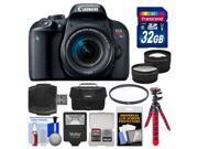 Canon EOS Rebel T7i Digital SLR Camera & EF-S 18-55mm IS STM Lens with 32GB Card + Case + Flash + Tripod + Filter + Tele/Wide Lens Kit Canon EOS Rebel T7i Digital SLR Camera & EF-S 18-55mm IS STM Lens with 32GB Card + Case + Flash + Tripod + Filter + Tele/Wide Lens Kit