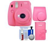 Fujifilm Instax Mini 9 Instant Film Camera (Flamingo Pink) with Groovy Case + Photo Album + Kit