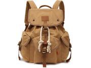 Ueasy Military Canvas Rucksack Backpack Classic Laptop Backpack Multifunction Vintage Camping Canvas Knapsack