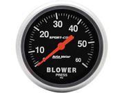 Auto Meter 3402 Sport Comp Mechanical Blower Pressure Gauge