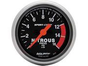 Auto Meter Sport Comp Electric Nitrous Pressure Gauge