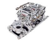 Edelbrock 20654 RPM Air Gap Dual Quad Intake Manifold Carburetor Kit