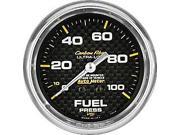Auto Meter 4811 Carbon Fiber Mechanical Fuel Pressure Gauge