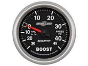 Auto Meter 7608 Sport-Comp II; Mechanical Boost/Vacuum Gauge Auto Meter 7608 Sport-Comp II; Mechanical Boost/Vacuum Gauge