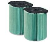 WORKSHOP Wet Dry Vacs WS23200F2 HEPA Media Cartridge Filter for Wet Dry Shop Vacuum 5 to 16 Gallon 2 Pack