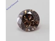 Round Cut Loose Diamond 1.04 Ct Natural Fancy Dark Orangy Brown Color VS2 Clarity GIA Certified