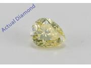 Pear Cut Loose Diamond 0.29 Ct Natural Fancy Greenish Yellow Color SI1 Clarity GIA Certified