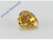 Pear Cut Loose Diamond 0.37 Ct Natural Fancy Deep Orangey Yellow Color SI1 Clarity GIA Certified