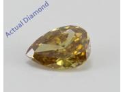 Pear Cut Loose Diamond 0.59 Ct Natural Fancy Deep Orangey Yellow Color I2 Clarity GIA Certified