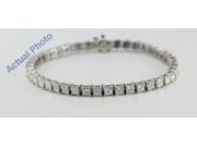 14k White Gold Princess Cut Classic Diamond Tennis Bracelet 8.8 Ct G H Color SI Clarity