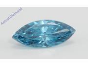 Marquise Cut Loose Diamond 0.9 Ct Fancy Intense Blue Irradiated Color VS2 Clarity Enhanced Clarity IGL