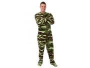 Green Camouflage Pajamas W Drop Seat