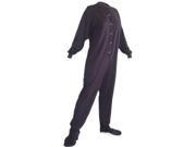 Big Feet Pjs Navy Blue Cotton Jersey Knit Adult Footie Footed Pajamas